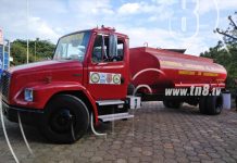 San Rafael del Sur: MIGOB dona camión cisterna a delegación de bomberos nicaragua