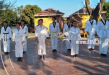 Juventud disfruta exhibición de Tae Kwon Do en Ciudad Sandino nicaragua