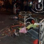 3 lesionados tras colisión entre una motocicleta y dos triciclos nicaragua