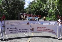 MINSA celebra el día mundial del donante de sangre en Boaco nicaragua