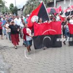 Familias sandinistas caminan por una Navidad en Amor, Paz y Alegría nicaragua