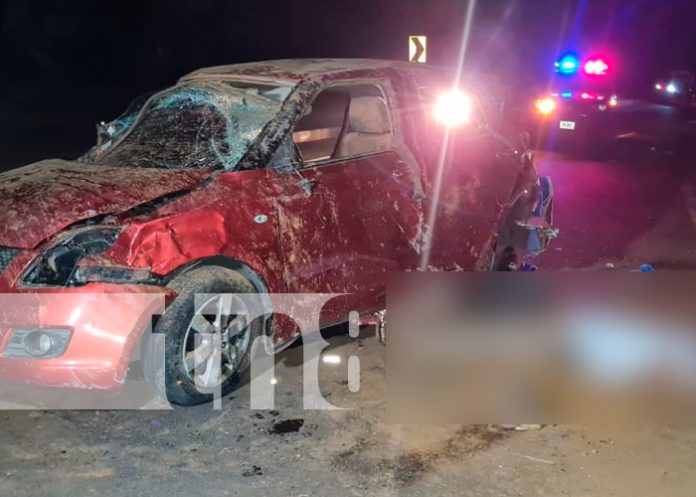 nicaragua, carretera sur, accidente de transito, vuelco,