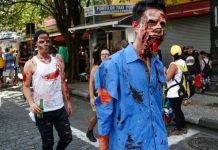 Los «zombis» toman el centro de Sao Paulo en el Día de los Muertos (FOTOS)