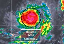 El huracán Rosa desciende a categoría 2