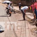 Motociclista termina lesionado tras impactar contra un vehículo en Juigalpa nicaragua