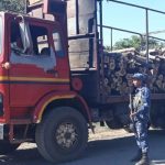 Ejército de Nicaragua retiene camión lleno de madera en Chinandega nicaragua
