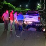 Motociclista muere tras impactar contra una camioneta en Zona Hippos, Managua nicaragua