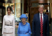 Trump llega al castillo de Windsor para tomar el té con la reina Isabel II reina isabel ii