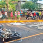 Motociclista muere al impactar contra bus en Masaya nicaragua