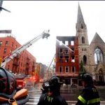 Incendio daña una iglesia centenaria de Nueva York estados unidos