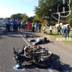 Motociclista muere al chocar contra un camión en la Ctra. Norte nicaragua
