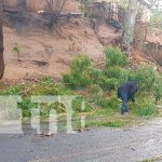 Lluvia con granizo, tormenta eléctrica y fuertes vientos sobre Ocotal nicaragua
