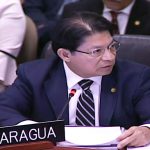 Canciller Moncada en la OEA: Gobierno de Nicaragua continúa trabajando por el restablecimiento de la paz nicaragua
