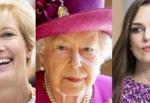 La reina Isabel II condecora a Emma Thompson y Keira Knightley