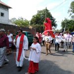 Católicos participan en procesión de Domingo de Ramos en Momotombo nicaragua