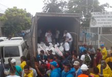 Entregan paquetes alimenticios a familias afectadas por lluvias en Tipitapa Entregan paquetes alimenticios