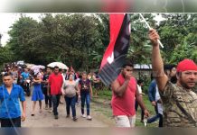 Familias de Jalapa piden justicia y reparación por las 198 víctimas del terrorismo golpista caminata a favor de la justicia
