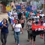 Familias de San Rafael del Sur, caminan por la paz y la educación nicaragua
