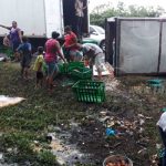 León: Vuelco de camión solo deja daños materiales nicaragua