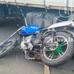 Dos lesionados dejó el choque entre un camión y una moto en la carretera Granada-Masaya nicaragua