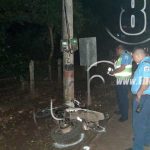 Motociclista ebrio choca contra un poste en Ometepe nicaragua