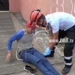 Motociclista resulta lesionado por esquivar a peatón en Managua nicaragua