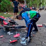 Masaya: Motociclistas terminan en el hospital tras impactar de frente nicaragua