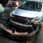 Acompañante de motociclista resulta lesionada tras ser impactada por un auto en San Judas nicaragua