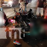Imprudencia de motociclista provoca accidente y deja como saldo a dos lesionados nicaragua, managua, accidente de transito, lesionados,