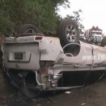 Camioneta se da vuelta en una curva en Matiguás nicaragua