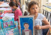 Niñez nicaragüense rinde homenaje a Sandino con taller de pintura