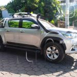 Abandonan camioneta Hilux en una calle de Managua nicaragua