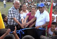 Autoridades inauguran pasillo escolar en la Escuela Monseñor vélez en Nandaime