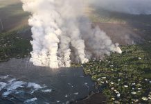 Lava del volcán Kilauea evapora el lago de agua dulce más grande de Hawái lava del volcan kilauea