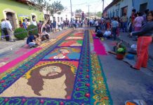 Tegucigalpa y Comayagua se visten de colores con alfombras de aserrín honduras