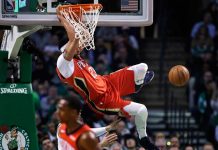 Davis anota 45 en triunfo de Pelicans 116-113 sobre Celtics