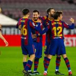 Messi celebra doblete en su partido 505 de liga con el Barça laliga