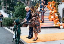 La maldad de los Trump durante la entrega de dulces de Halloween en la Casa Blanca estados unidos