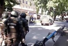 Reprimen marcha por desmilitarización de tierras mapuche en Chile protestas