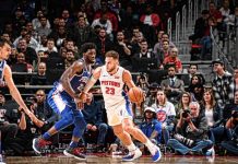 Griffin anota 50 puntos y Pistons vencen 133-132 a 76ers blake