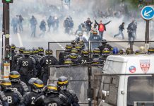 Fuertes disturbios en manifestación del 01 de mayo en París paris