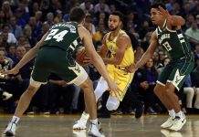Curry se lesiona, Bucks cortan racha de triunfos de Warriors stephen