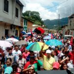 Familias de San Juan del Río Coco participan en caminata para exigir justicia por las víctimas del terrorismo nicaragua
