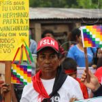 Blufileños realizan caminata en solidaridad con Evo Morales nicaragua