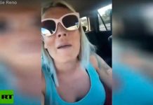 Una mujer persigue a los delincuentes que le robaron su coche y les arrebata el auto mujer