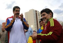 Maradona dice que respalda «más que nunca» a Nicolás Maduro diego maradona