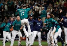 Haniger jonronea y Marineros ganan 4-3 a Rays en 13 innings