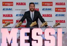 Messi recibe su 5ta Bota de Oro a máximo goleador en Europa lionel