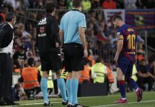 Messi sustituido con molestias en triunfo del Barca barcelona
