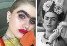 Al mejor estilo de Frida Kahlo, modelo se vuelve famosa por su ‘uniceja’ (FOTOS) influencer
